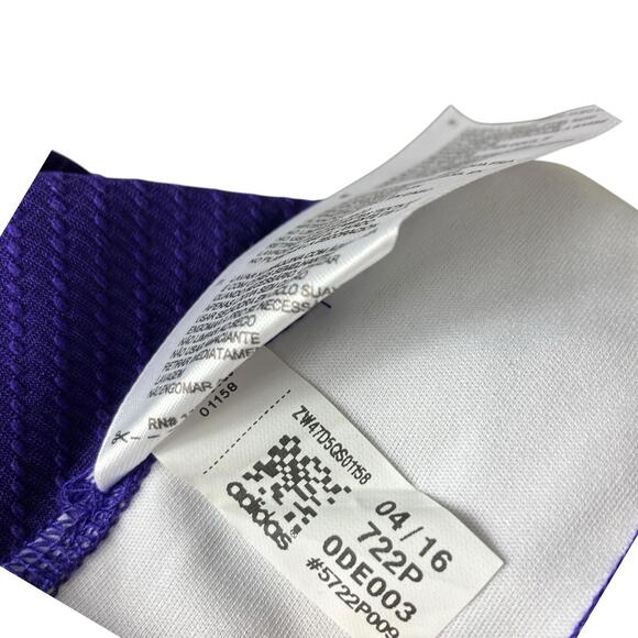 Adidas Shorts Womens Purple Athletic Soccer Sporty Running Gym White Size M - Picture 7 of 10